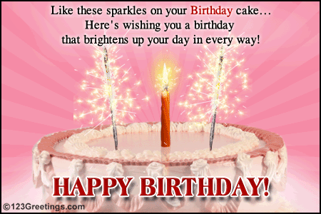 A Sparkling Birthday Wish! Free Specials eCards, Greeting Cards | 123  Greetings