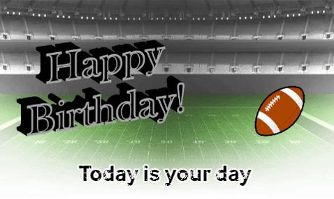 Birthday Greeting Card Free Postage Football 