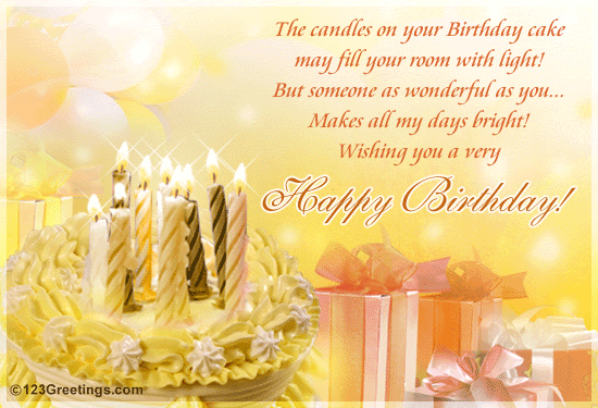 Beautiful Birthday Wishes Greeting Card 