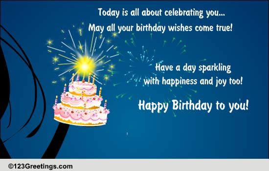 Sparkling Birthday Wishes! Free Birthday Wishes eCards 