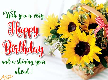 Sunny Birthday Flowers & Wishes! Free Birthday Wishes eCards | 123