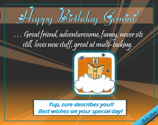 gemini birthday greetings