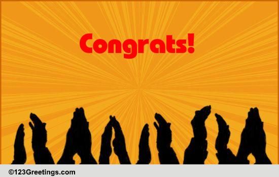 Congratulate Your Colleague! Free Congratulations eCards, Greeting