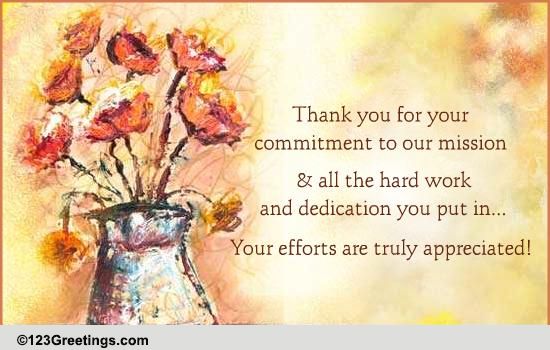 A Note Of Appreciation... Free Appreciation & Encouragement eCards