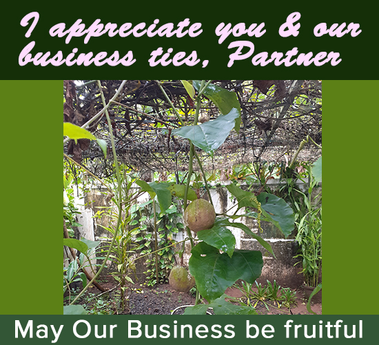 Appreciate Business Relationship.
