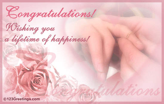 A Lifetime Of Happiness! Free Engagement eCards, Greeting 