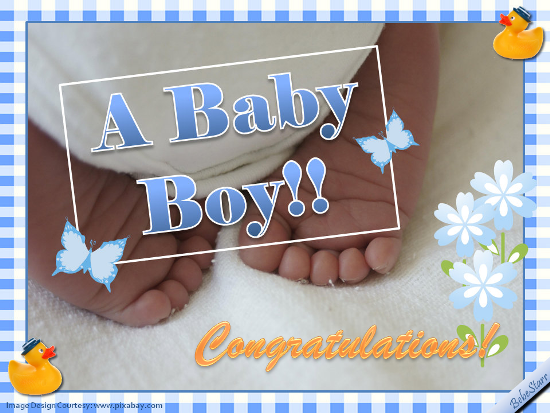 Cute Baby Boy Congrats. Free New Baby eCards, Greeting Cards | 123 ...