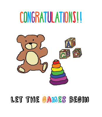Let The Games Begin. Free New Baby eCards, Greeting Cards | 123 Greetings