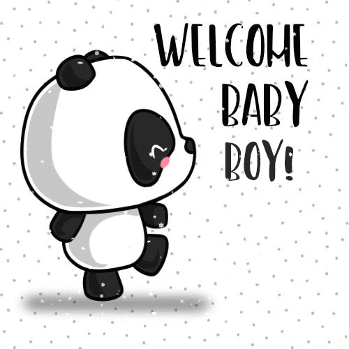 Panda Says Welcome Baby Boy.