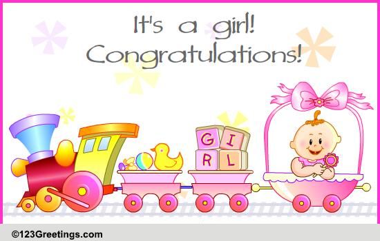 It Is A Baby Girl. Free New Baby eCards, Greeting Cards 