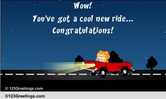 Cool Ride! Free New Car & License eCards, Greeting Cards | 123 Greetings
