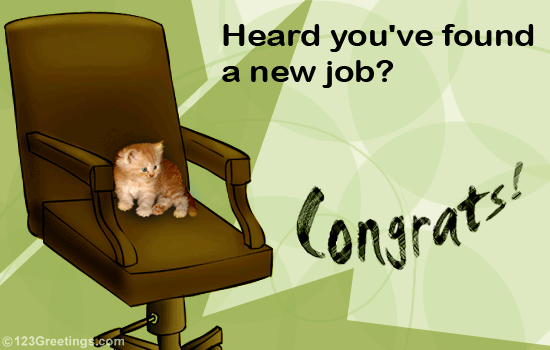 congratulations new job