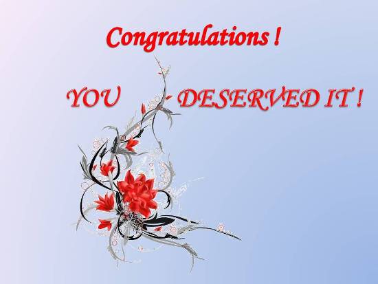 congratulatory message