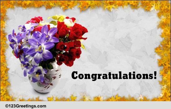 Congratulations With Flowers. Free On Other Occasions 