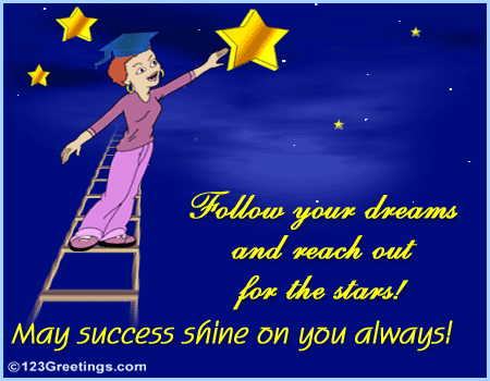 Reach Out For The Stars! Free Graduation Party eCards, Greeting Cards
