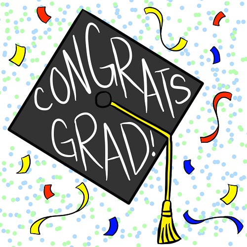 Confetti Grad Cap Free Graduation Party Ecards Greeting Cards 123