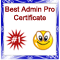 Best Admin Pro Certificate!