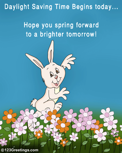 Spring Forward Cute Ecard...