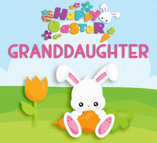 Happy Easter For Granddaughter Bunny. Free Family eCards, Greeting