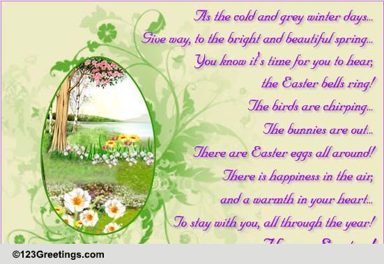 Easter Poems & Quotes Cards, Free Easter Poems & Quotes eCards | 123