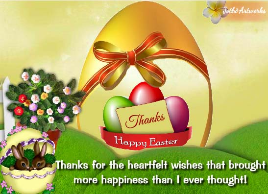 Thanks For All The Easter Happiness! Free Thank You eCards | 123 Greetings