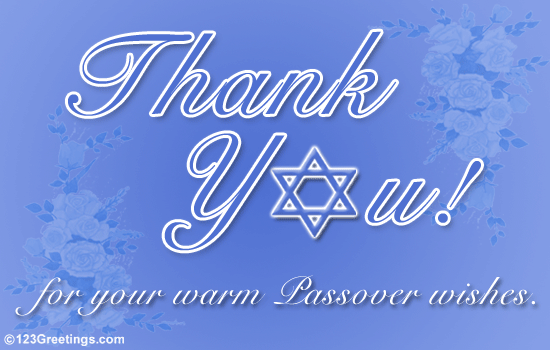 Passover Thank You!