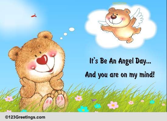 You Are On My Mind! Free Be An Angel Day Ecards, Greeting Cards 