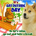 An Adorable Eat Outside Day Card