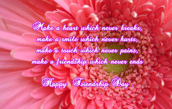 Friendship Will Never End. Free Happy Friendship Day eCards | 123 Greetings