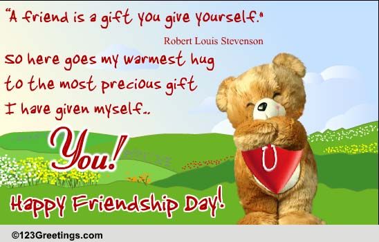 Warmest Friendship Day Hug Free Happy Friendship Day Ecards 123