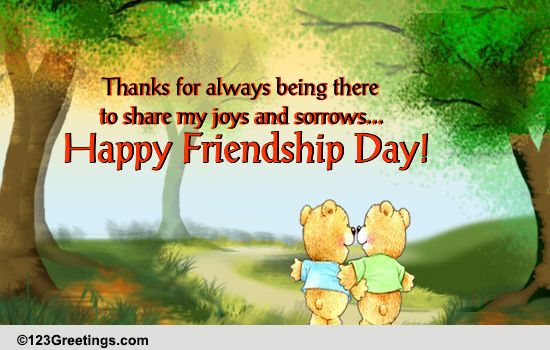 Thanks For Being There... Free Poems & Quotes eCards, Greeting Cards | 123 Greetings