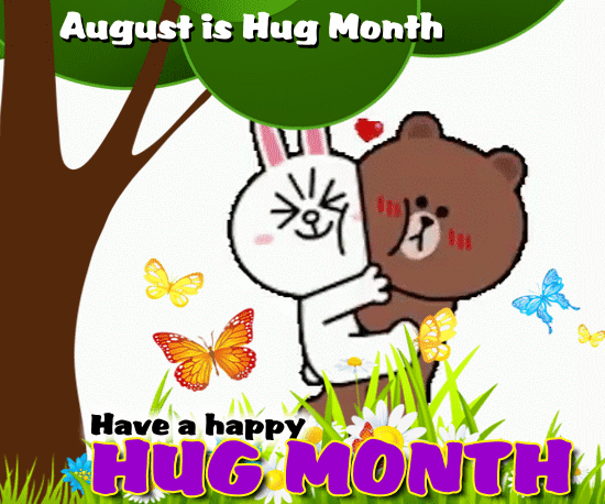 A Cute Hug Month Ecard For You.