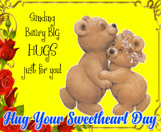 Sending You Beary Big Hugs For You. Free Hug Your Sweetheart Day eCards |  123 Greetings