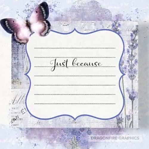 Pretty Note For Just Because Day. Free Just Because Day eCards 123