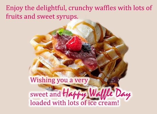 Crunchy Waffles With Lots Of Fruits