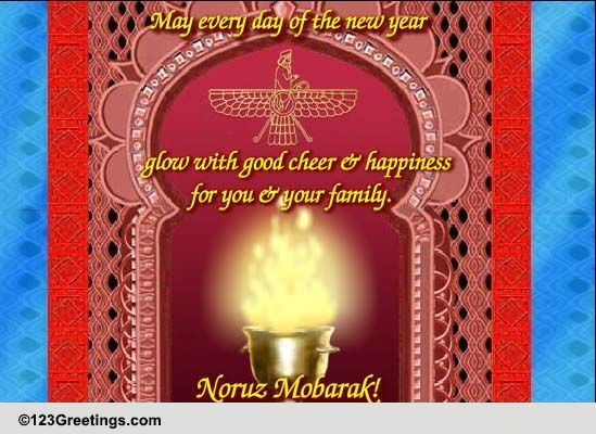 Glows With Good Cheer&hellip; Free Zoroastrian New Year eCards | 123 Greetings