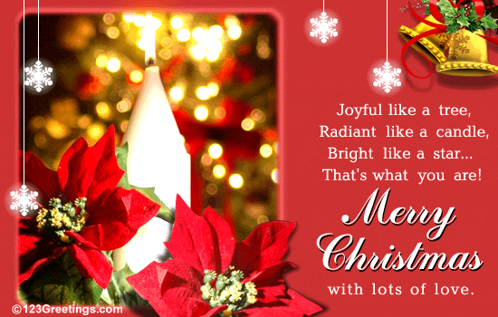 Merry Christmas With Lots Of Love! Free Family eCards, Greeting Cards | 123 Greetings