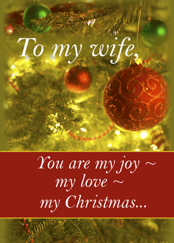 Fiancée Christmas greetings card 