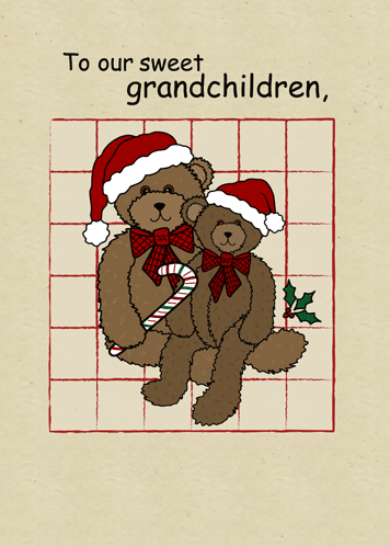 Grandchildren Christmas Teddy Bear.