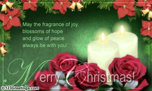 Merry Christmas! Free Flowers eCards, Greeting Cards | 123 Greetings