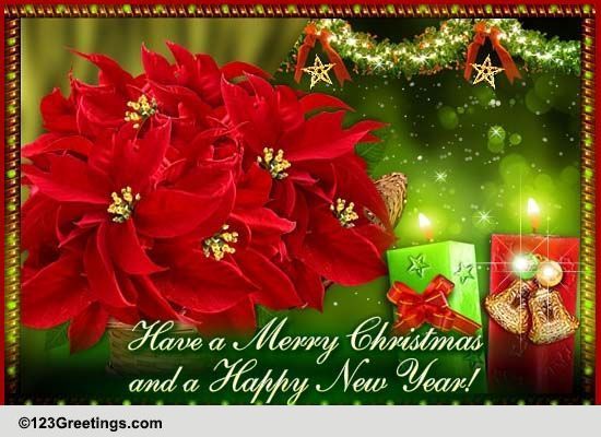 Christmas Floral Wishes! Free Flowers Ecards, Greeting Cards 