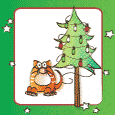 Funny Christmas Card - Tree Fainted.