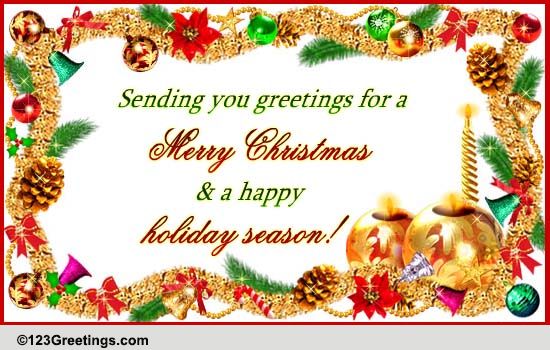 Christmas Business Greetings! Free Business Greetings eCards | 123