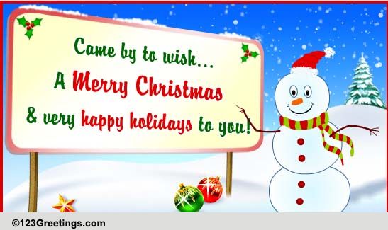 Merry X'mas And Happy Holidays! Free Business Greetings eCards | 123 Greetings