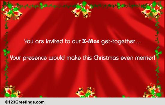 A Christmas Invite! Free Invitations eCards, Greeting Cards | 123 Greetings