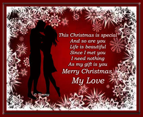 Christmas card for loving wife 