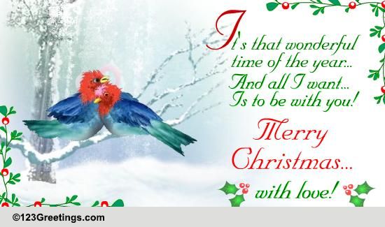 Merry Christmas&hellip; With Love! Free Love eCards, Greeting Cards | 123 Greetings