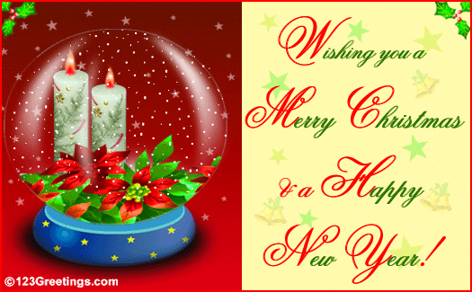 Merry Christmas 'N Happy New Year! Free Merry Christmas Wishes eCards | 123 Greetings