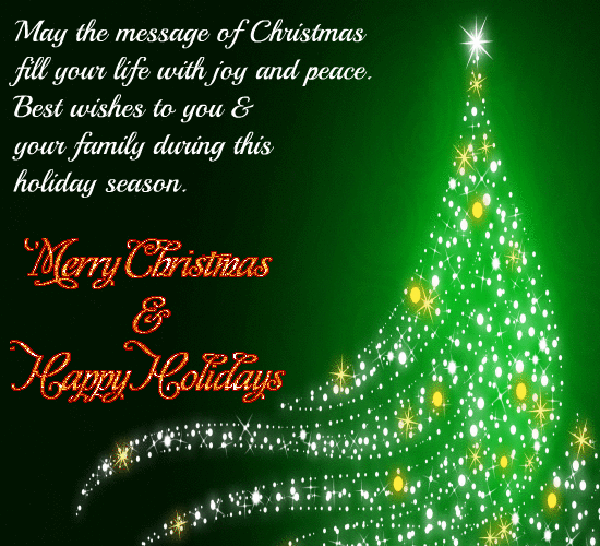 Warm Wishes Of Christmas & Holidays. Free Merry Christmas Wishes eCards