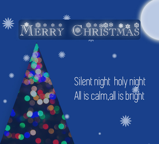 Merry Christmas Silent Night... Free Merry Christmas Wishes eCards | 123 Greetings